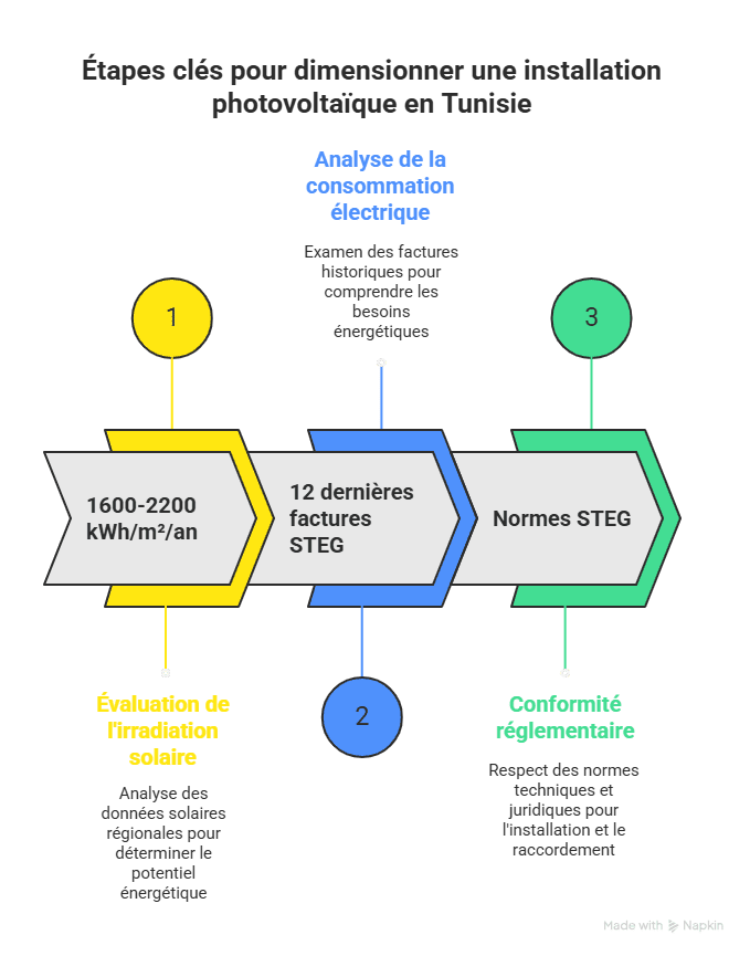 Dimensionnement d'une installation photovoltaïque en Tunisie