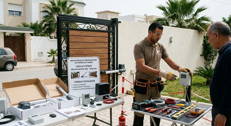Installateur de motorisation de portail en Tunisie
