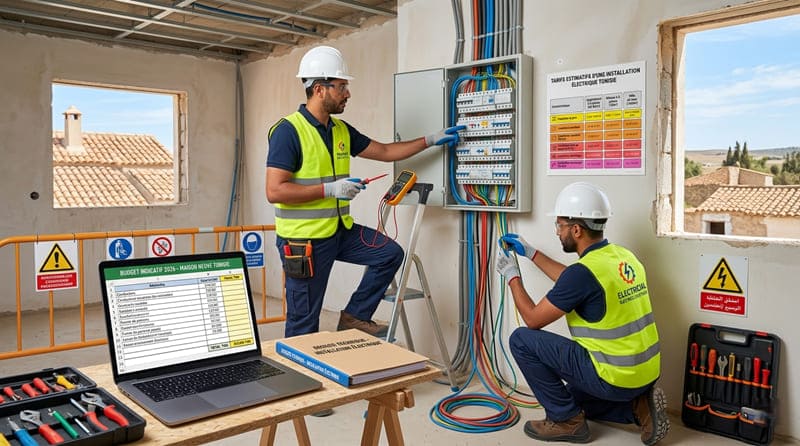 Prix de l’installation électrique d’une maison neuve Tunisie