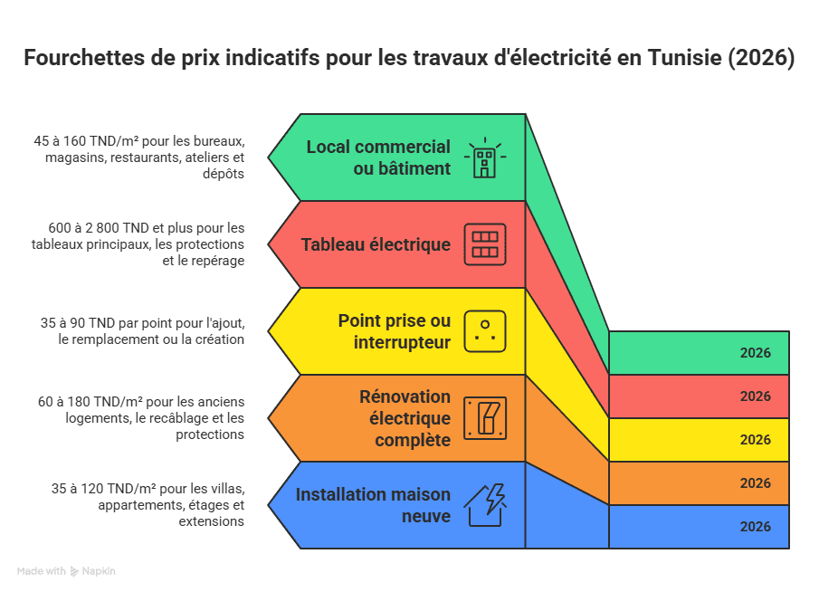 Prix des travaux d’électricité en Tunisie