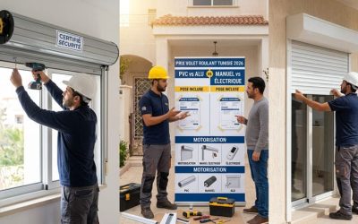 Volet roulant Tunisie : prix 2026 (PVC/alu, manuel/électrique)